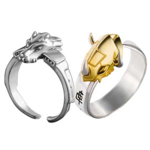 Sweet & Cool Style Digital Monster Ring Dragon Sword Metal Garurumon Anime Ring Couple Matching Rings