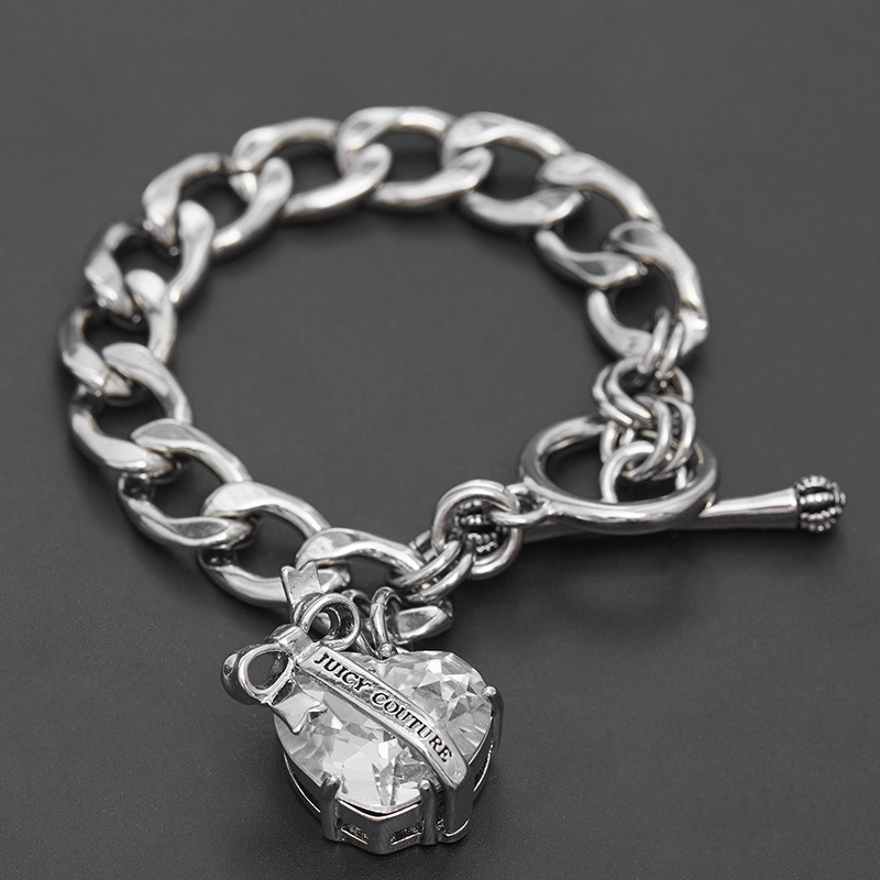 Bracelet Crystal Gemstone Love Zircon Bow Pendant T-Buckle Crown Handmade - Image 3