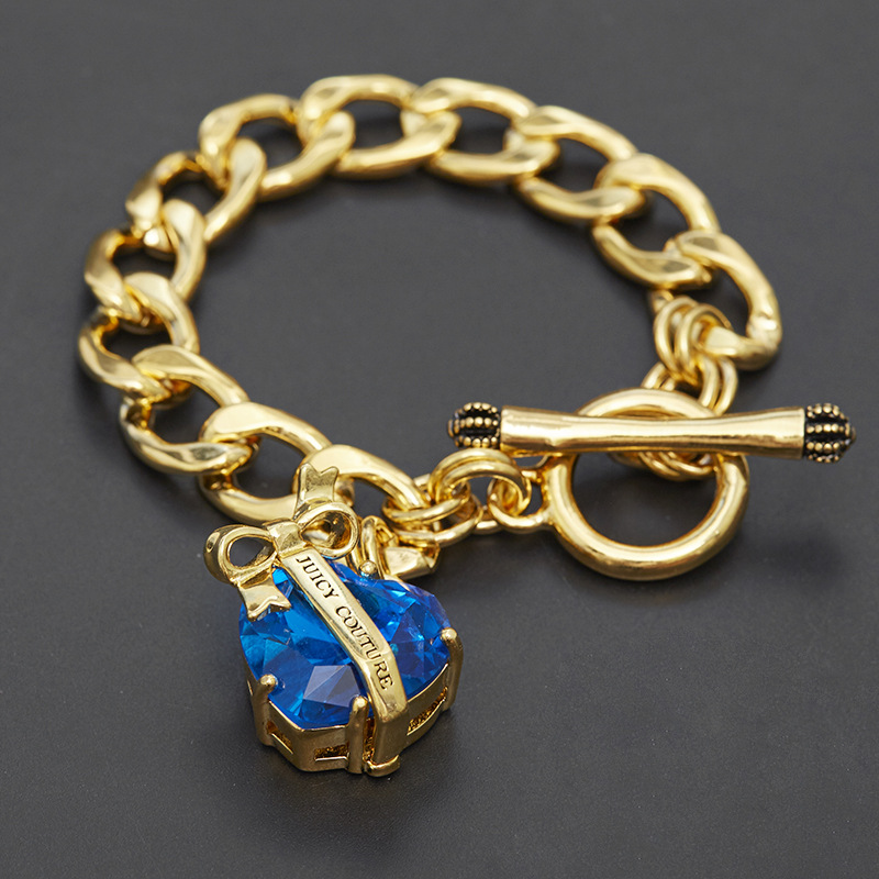 Bracelet Crystal Gemstone Love Zircon Bow Pendant T-Buckle Crown Handmade - Image 5