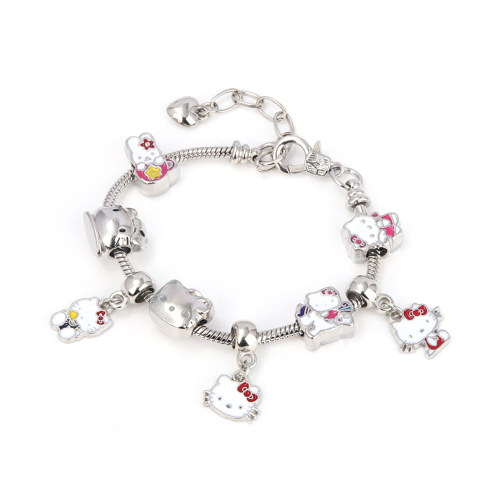 Cute Kitty Cat Bracelet Anime Girl Student JK Best Friend Birthday Gift Cartoon DIY Bracelet