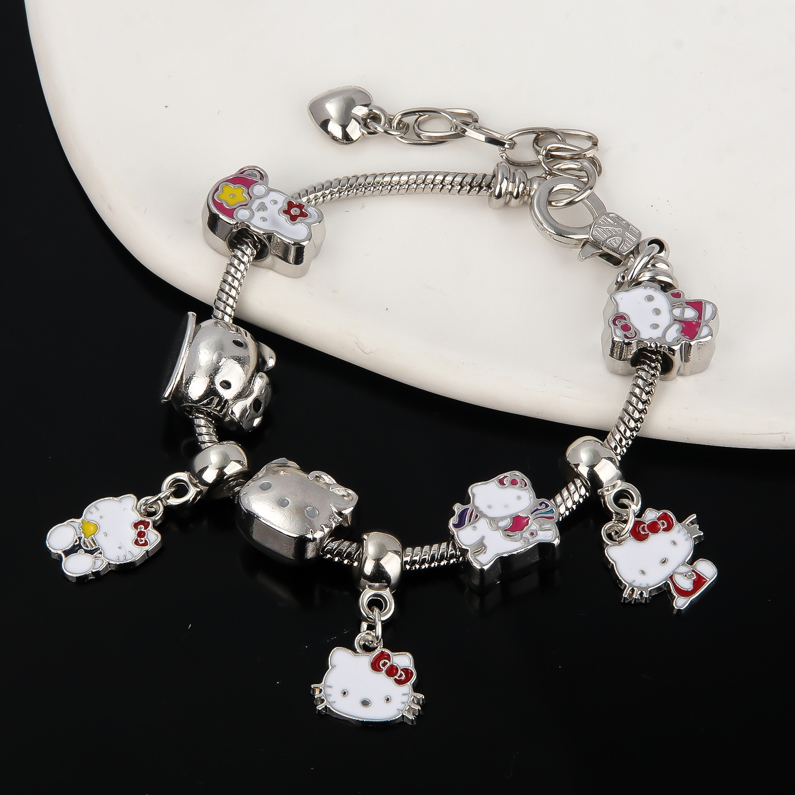 Cute Kitty Cat Bracelet Anime Girl Student JK Best Friend Birthday Gift Cartoon DIY Bracelet - Image 3